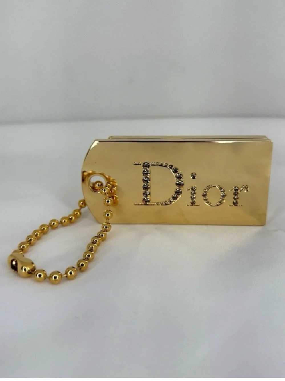 DIOR Sparkling Duo 370 Happy Few Limited Edition Gold Luggage Tag